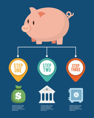 Infographics Money design, vector illustration