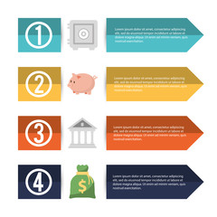 Infographics Money design, vector illustration