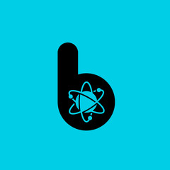 Letter B atom logo icon design template elements © arbuzu