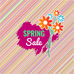 Summer discounts, spring discounts. Vector illustration.