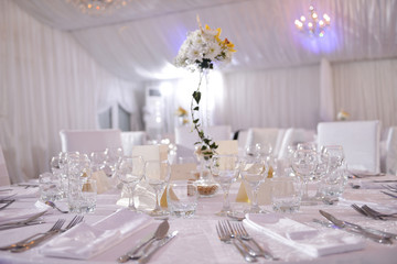 Wedding table in natural light