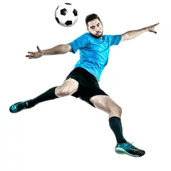 Foto op Canvas Soccer player Man Isolated © snaptitude