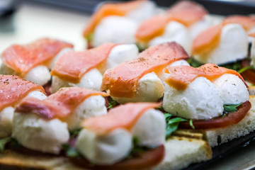 Caprese with spanish ham