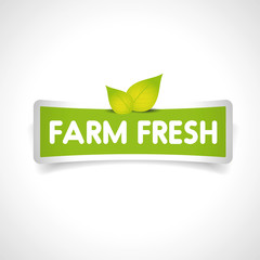 Farm fresh label vector