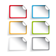 Empty label or sticker set