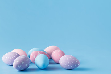 Obraz premium Hand Painted Easter Eggs in Pastel Colors