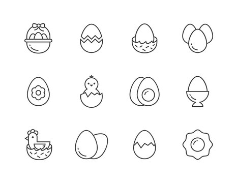 Eggs icons.