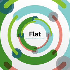 Geometric swirl and circle lines abstract background