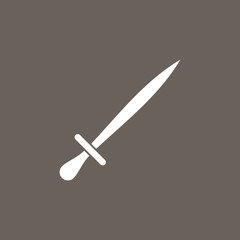 Sword Icon on Dark Gray Color. Eps-10.