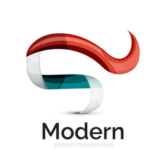 Ribbon swirl business logo