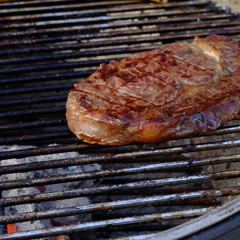 entrecote on grill