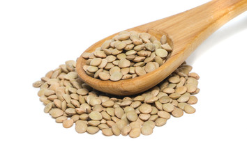 Lentil on spoon