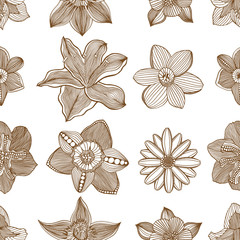 pattern with flowers © Volodymyr Vechirnii