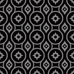 Elegant dark antique background image of round geometry flower