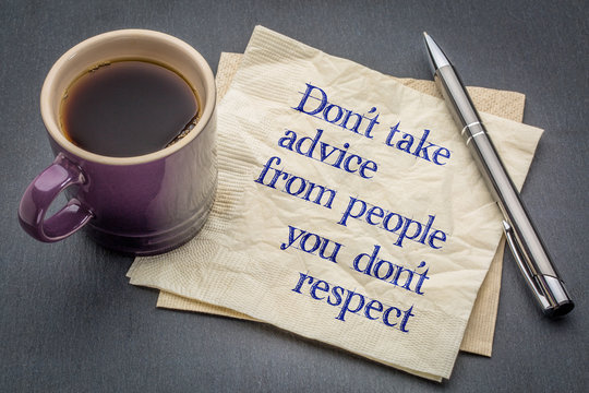 advice and respect concept
