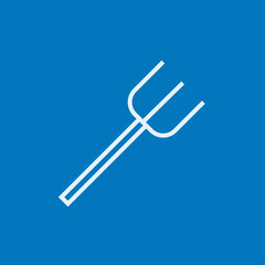 Pitchfork line icon.