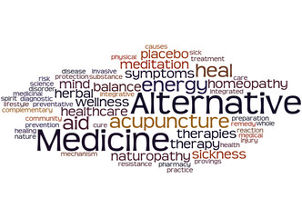 Alternative Medicine, word cloud concept 2