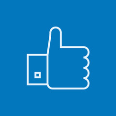 Thumb up line icon.