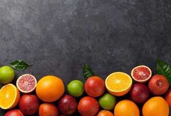 Keuken spatwand met foto Fresh citruses © karandaev