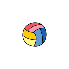 volleyball cartoon doodle icon theme