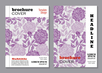 Floral brochure cover design 