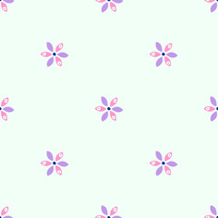 Seamless floral vector pattern. Background with flowers. Decorative repeating ornament, Series of Floral and Decorative Seamless Pattern.