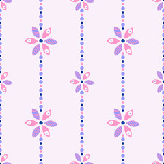 Seamless floral vector pattern. Ornamental background with flowers. Decorative repeating ornament, Series of Floral and Decorative Seamless Pattern.