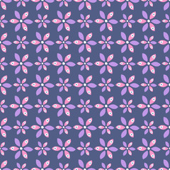 Seamless floral vector pattern. Ornamental background with flowers. Decorative repeating ornament, Series of Floral and Decorative Seamless Pattern.