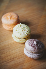 Macaroons on the table