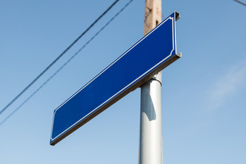  sign blank blue against the sky