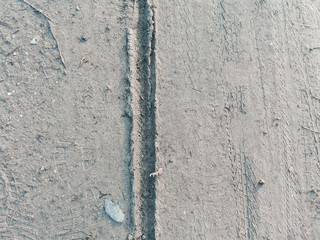 Fahrradspuren im Sand