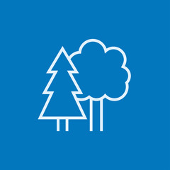 Trees line icon.