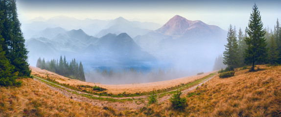 Mountain valley pano