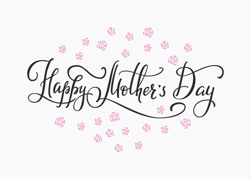 Happy Mothers day simple typography
