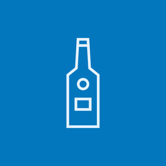 Glass bottle line icon.