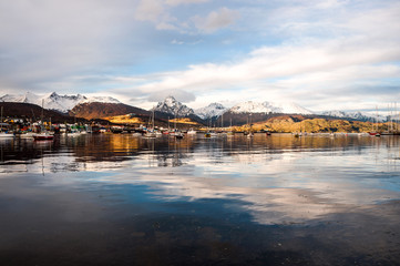 Obraz premium Port of Ushuaia, Tierra del Fuego, Patagonia, Argentina