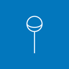 Round lollipop line icon.