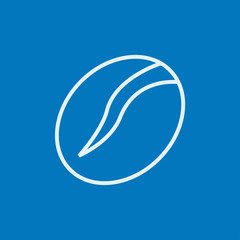 Coffee bean line icon.