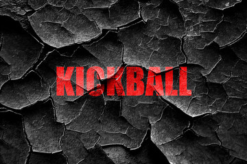 Grunge cracked kickball sign background