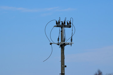 Obraz premium Słup elektryczny