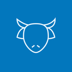 Cow head line icon.