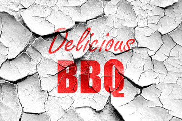 Grunge cracked barbecue sign background