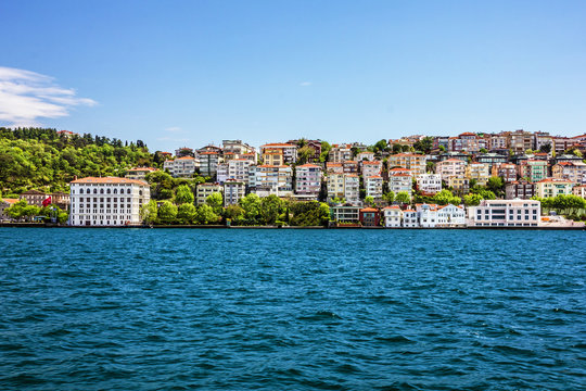Panorama of Istanbul seafront, Turkey.