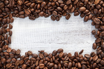 Coffee beans isolated on white background