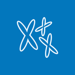 Chromosomes line icon.