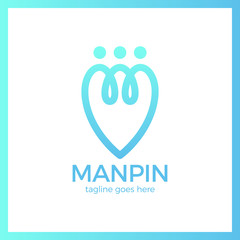 Connect People Pin Logo