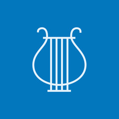 Lyre line icon.