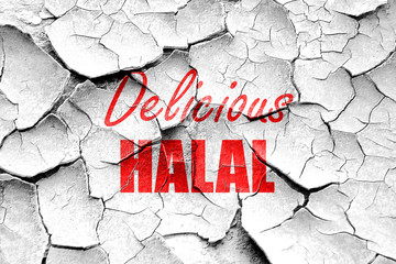 Grunge cracked Delicious hala food