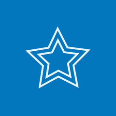 Fototapeta premium Rating star line icon.