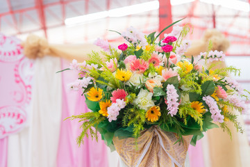Background of Beautiful flower wedding bouquet decorate